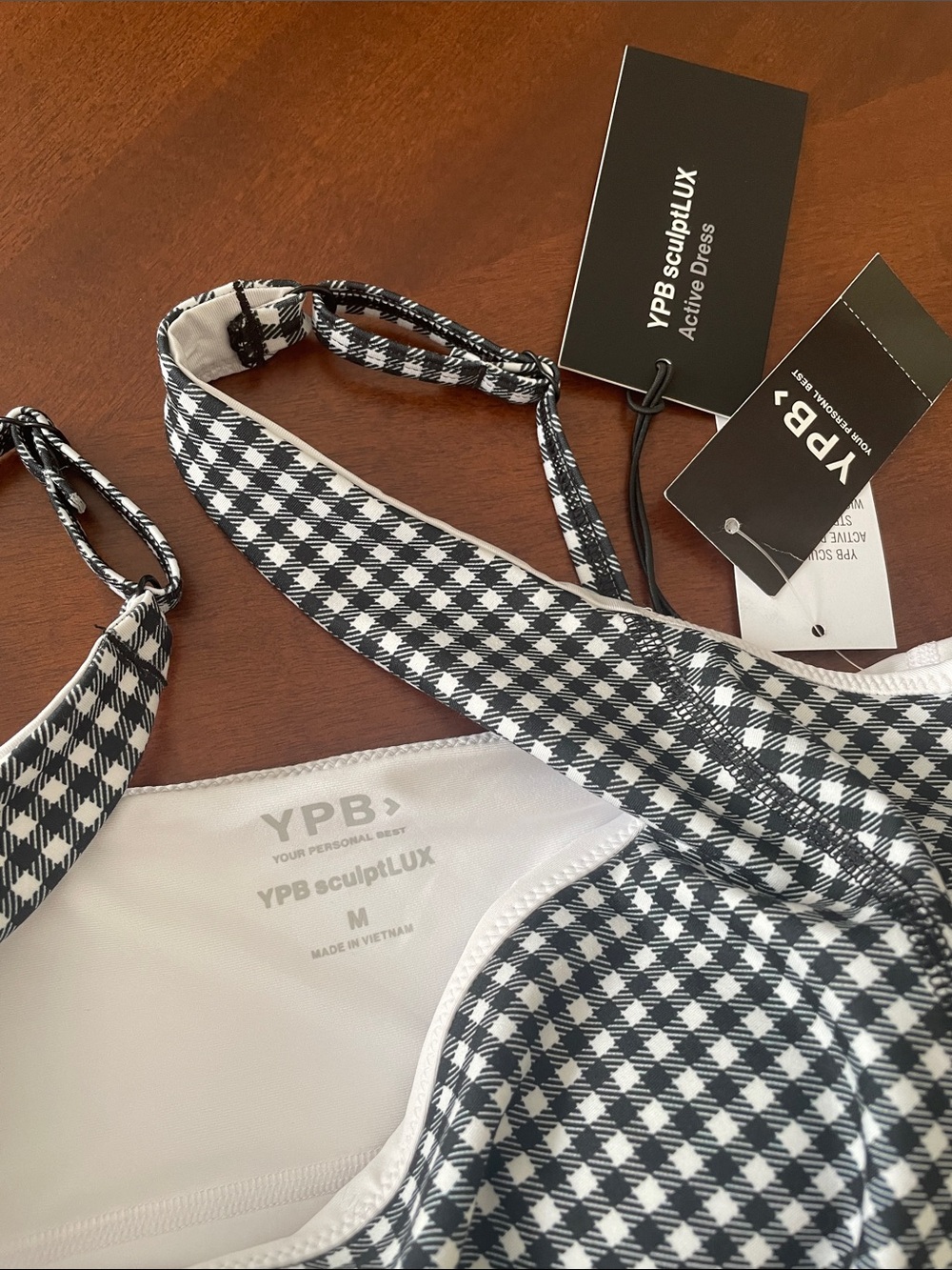 Abercrombie & Fitch YPB Black & White Gingham Active Dress - Picture 2 of 6